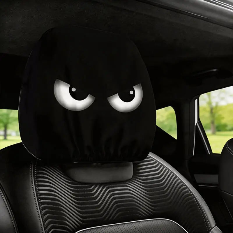 Funny Angry Eyes Car Headrest Covers (Set of 2)