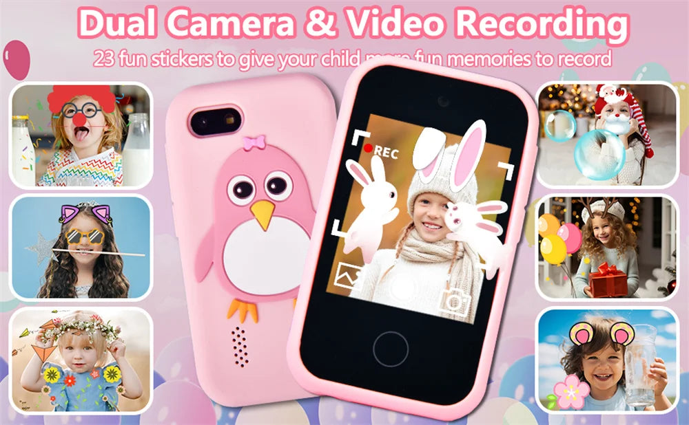 Kids Touchscreen Learning Phone with Games and Music