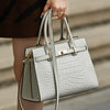 Elegant Genuine Leather Shoulder Bag for Women with Top Handle