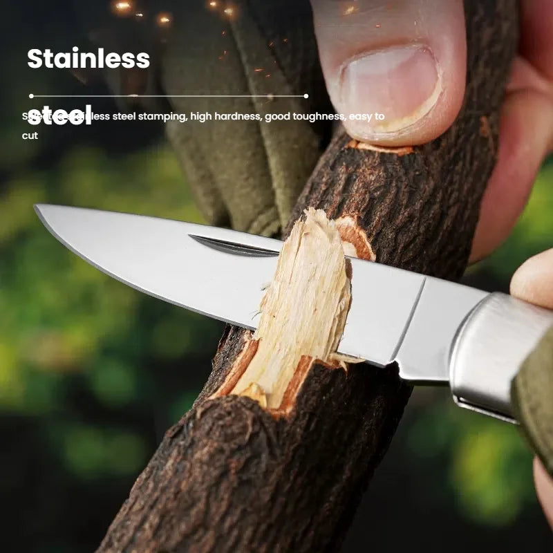 Compact Stainless Steel Folding Utility Knife