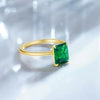 Smaragdgeschliffener Zirkonia-Ring aus Sterlingsilber