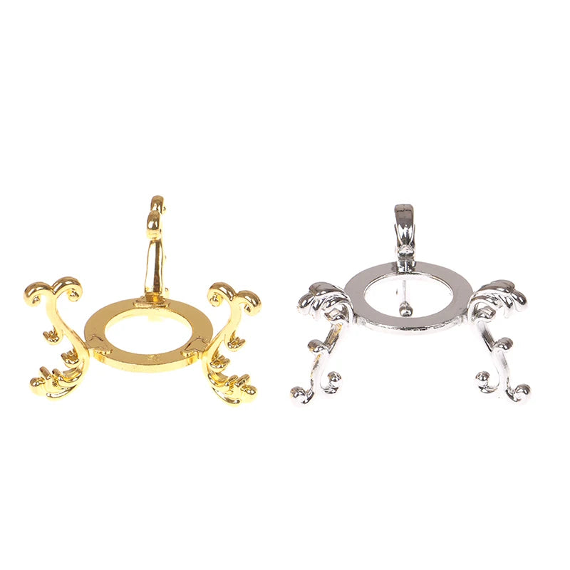 Gold-Plated Crystal Ball Display Stand
