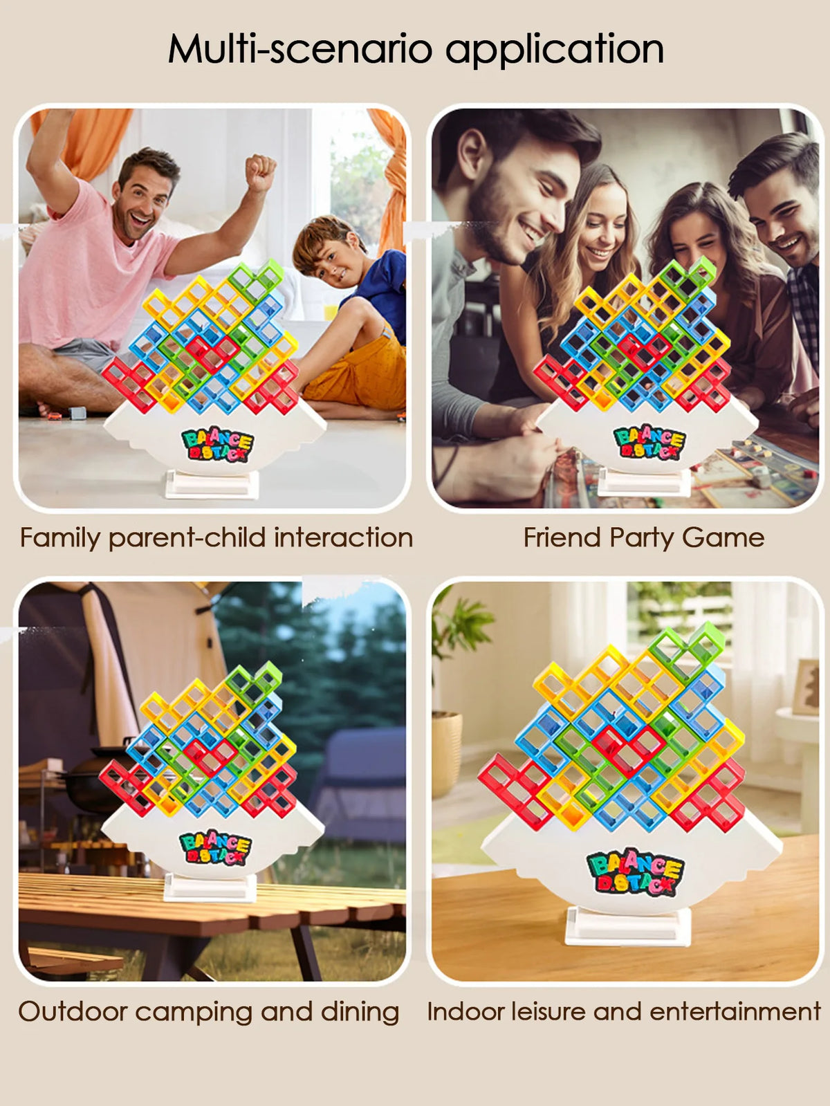 Balance Stacking Tower Game for Kids and Adults
