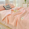 Lightweight Washed Cotton Quilt Set – Breathable Summer Bedding with Printed Pattern