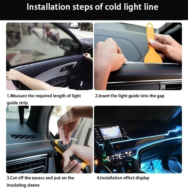 Flexible USB LED Neon Strip Light for Car Interior