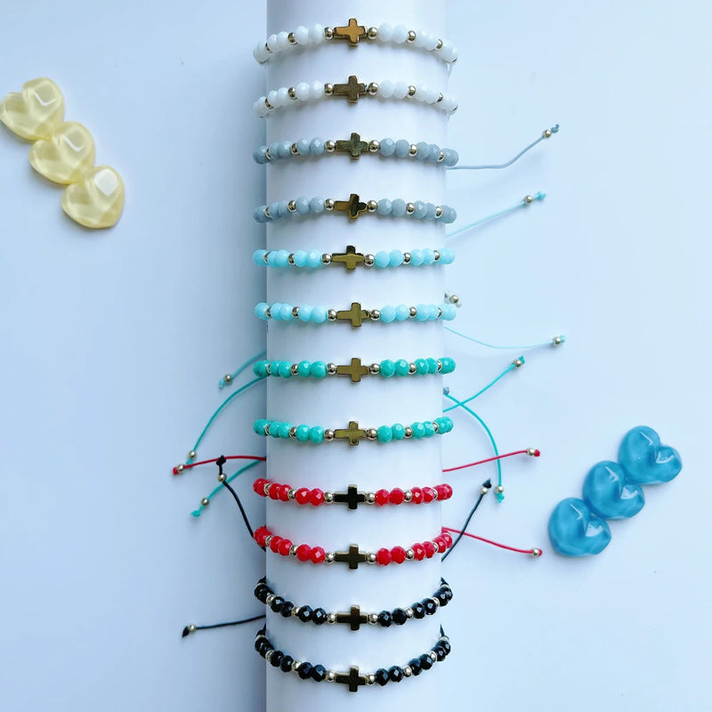 Bohemian Cross Beaded Bracelet