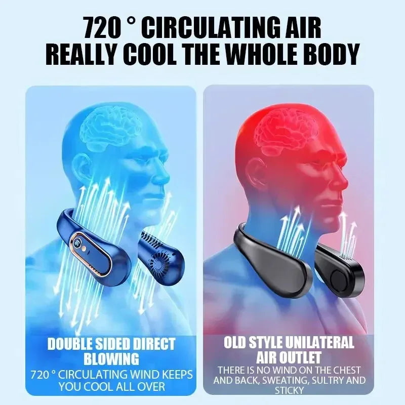Bladeless Neck Fan with Digital Display