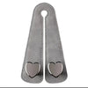 Gray car seat headrest hook with dual hooks for bags and phones