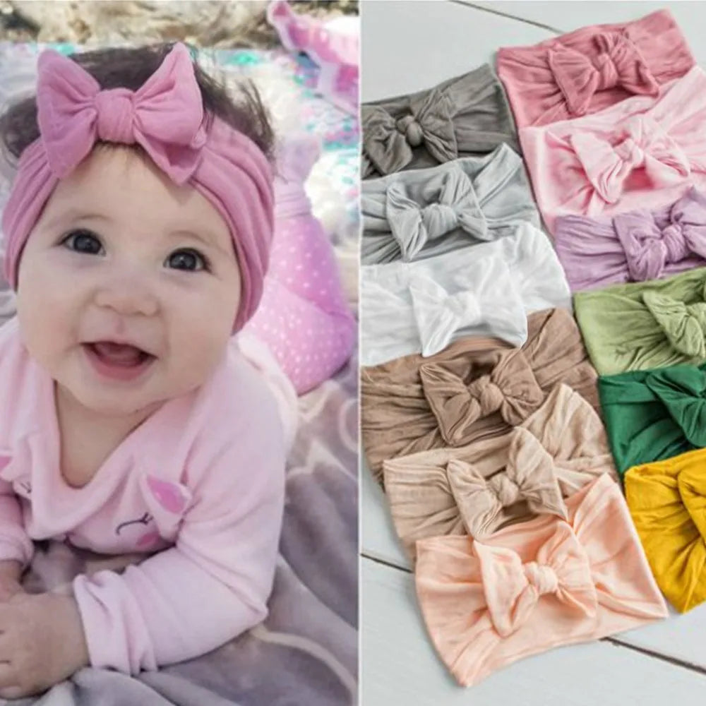 Soft Stretch Baby Bow Headbands
