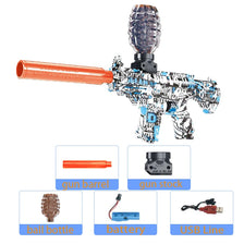M416 electric gel ball blaster toy gun with automatic shooting featuring a cylindrical barrel and stock.