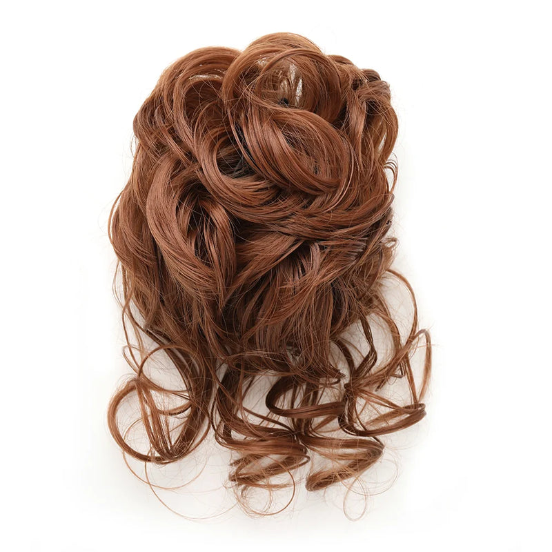 Synthetic Messy Bun Hair Extension with Claw Clip