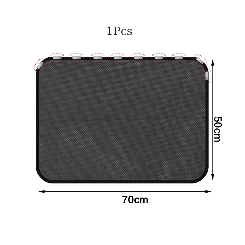 Magnetic Mesh Car Window Sunshade Set – UV Protection & Privacy
