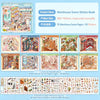 A collection of 10 warehouse scene pages with 20 stickers and positioning lines for scrapbooking.