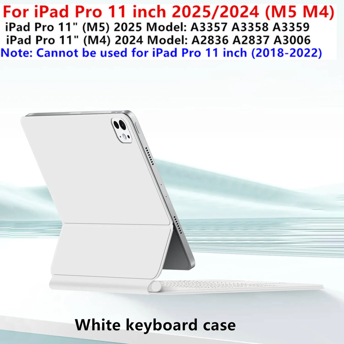 Bluetooth Keyboard Case with Touchpad for iPad Pro, Air & Standard Models
