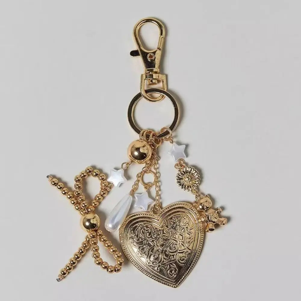 Beaded Keychain with Evil Eye Charm and Tassel