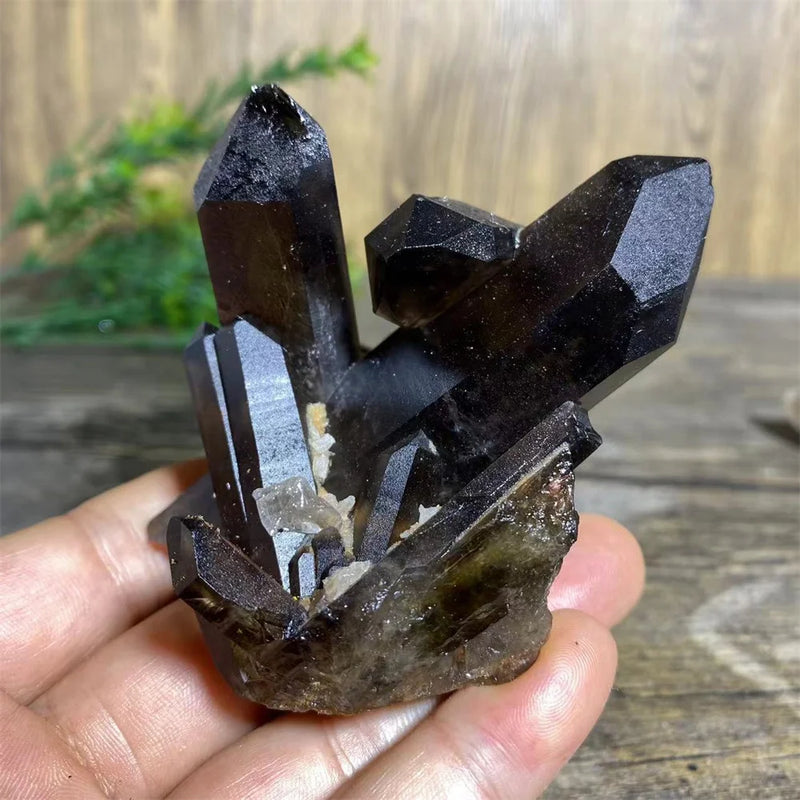 Natural Citrine & Smoke Quartz Crystal Cluster