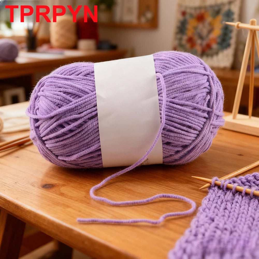 Soft Chenille Yarn for Crocheting and Knitting