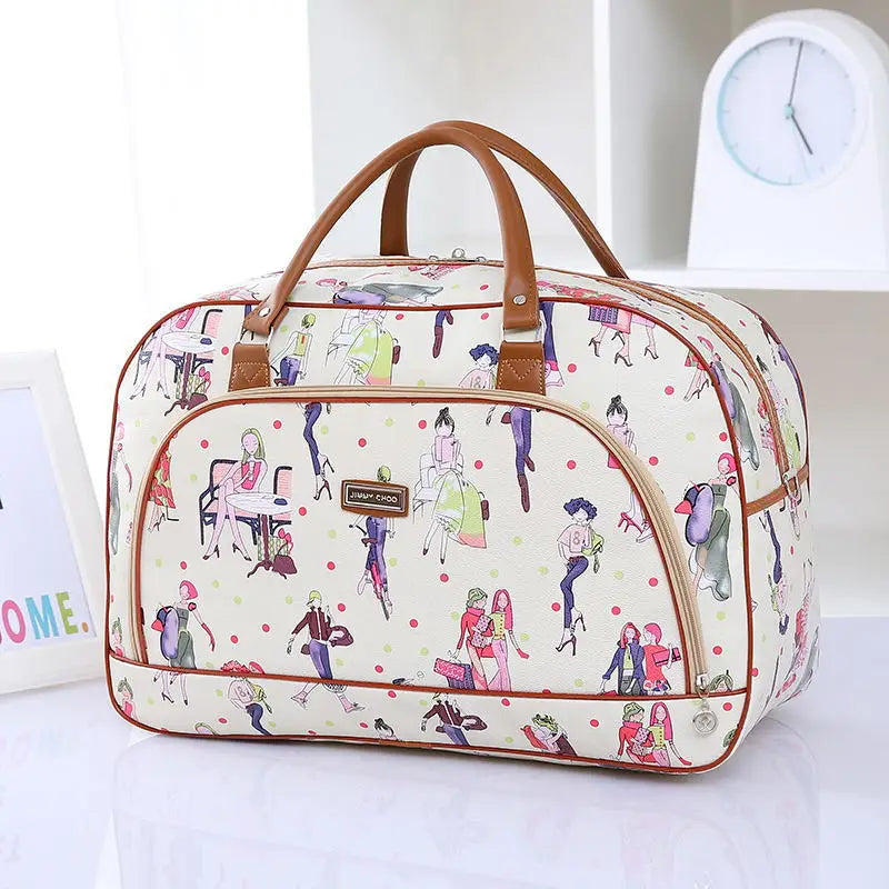Floral Print Travel Duffle Bag for Women