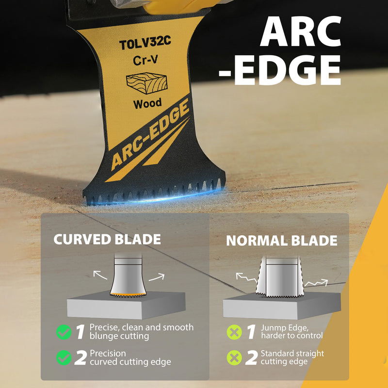 Arc Edge Oscillating Multi-Tool Blades for Wood & Plastic