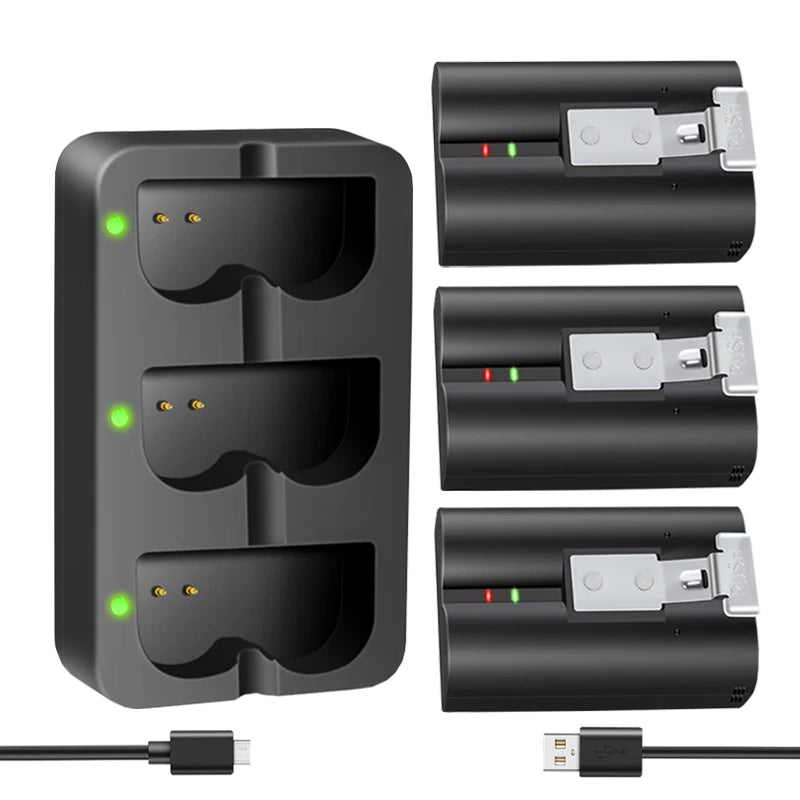 A set of black rechargeable batteries for Ring video doorbells and cameras, including the battery pack and connectors.