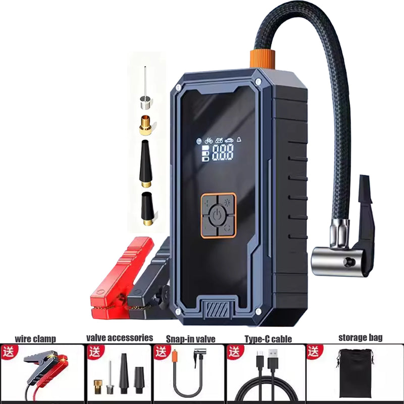 Portable Car Jump Starter with Air Pump & Power Bank