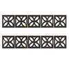 A set of black acrylic mirror wall stickers featuring various decorative geometric patterns for edges and borders.