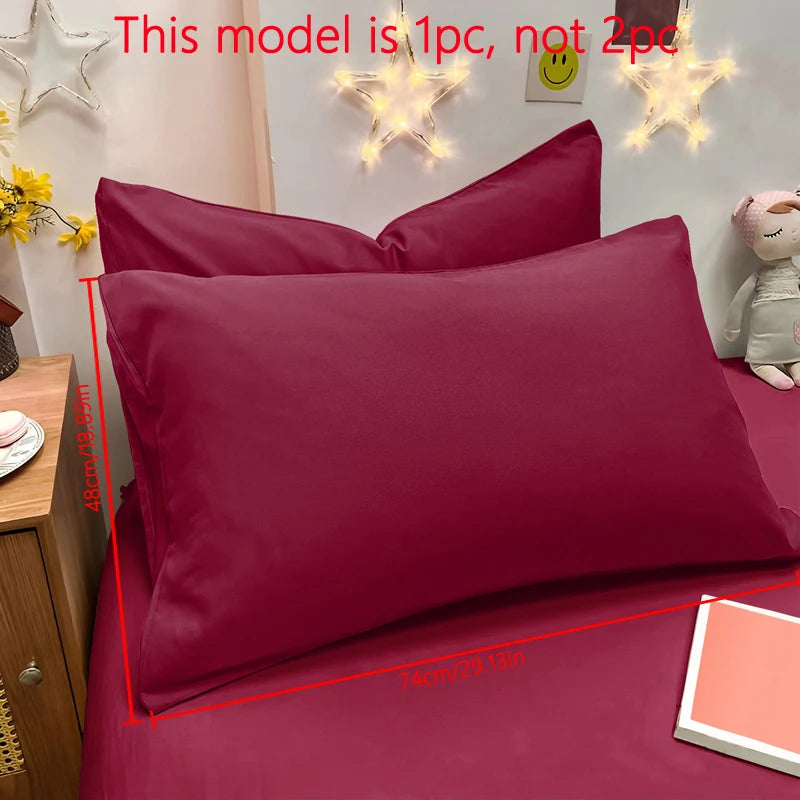 Matte Solid Color Pillowcase with Envelope Closure