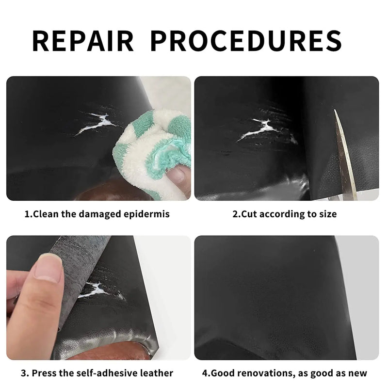 Parche de Reparación de Cuero PU Autoadhesivo