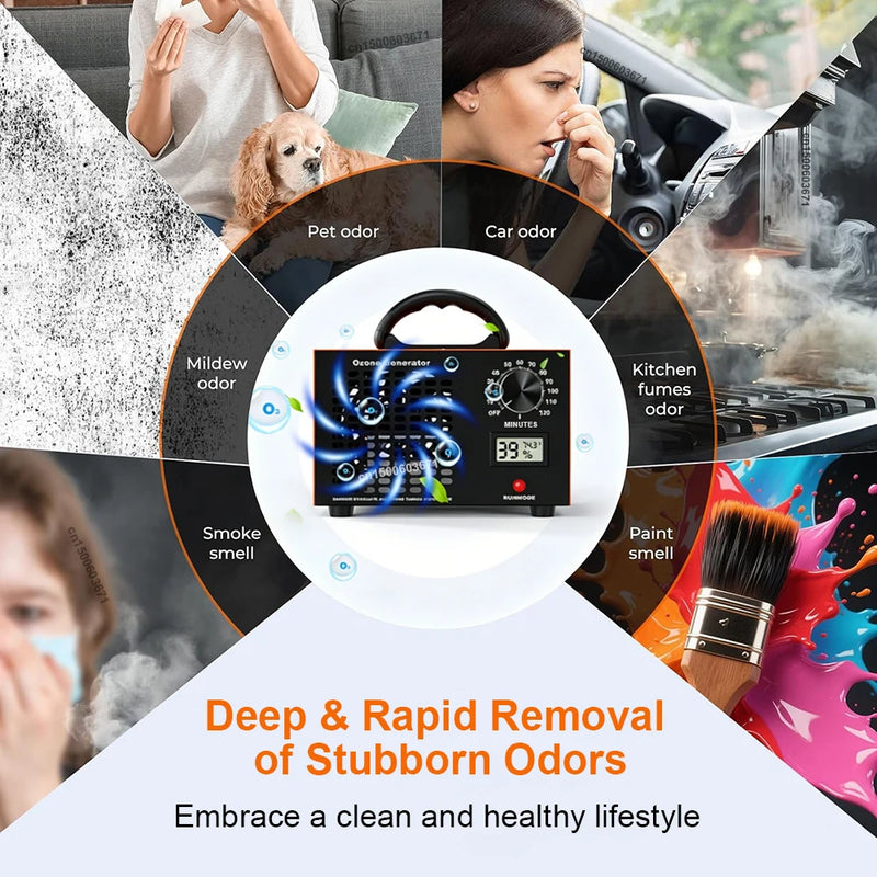 High-Capacity Ozone Air Purifier with Timer