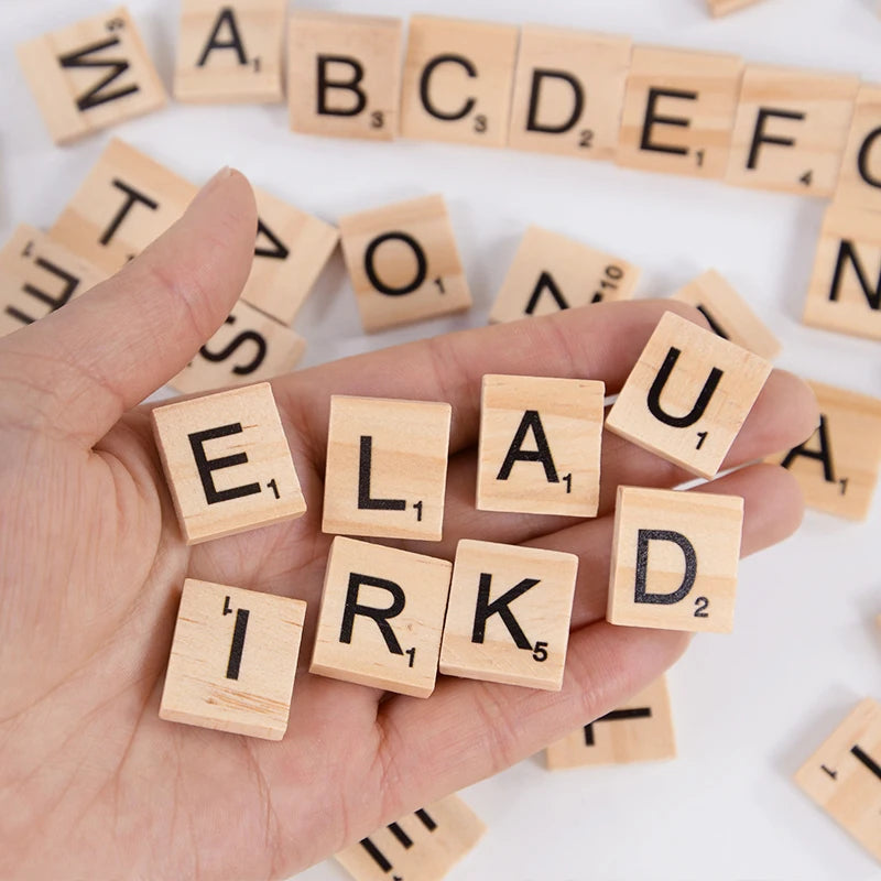 Wooden Alphabet & Number Learning Blocks Set (100 Pieces)