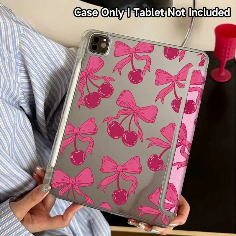 Pink Cherry Y-Fold Protective Case for iPad Air 11 and iPad Pro 11 (2025)