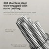 A bundle of 304 stainless steel wire rope wrapped with nano coating for a clothesline.