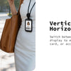 Premium Leather ID Card Holder with Adjustable Lanyard