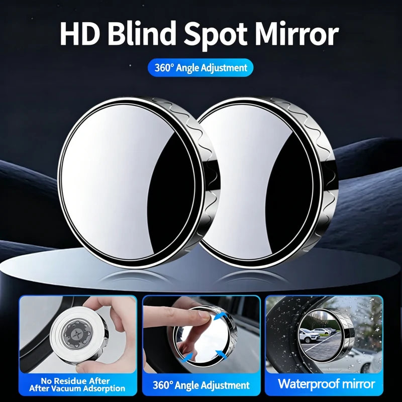 HD blind spot mirror with 360 degree angle adjustment and waterproof features for cars