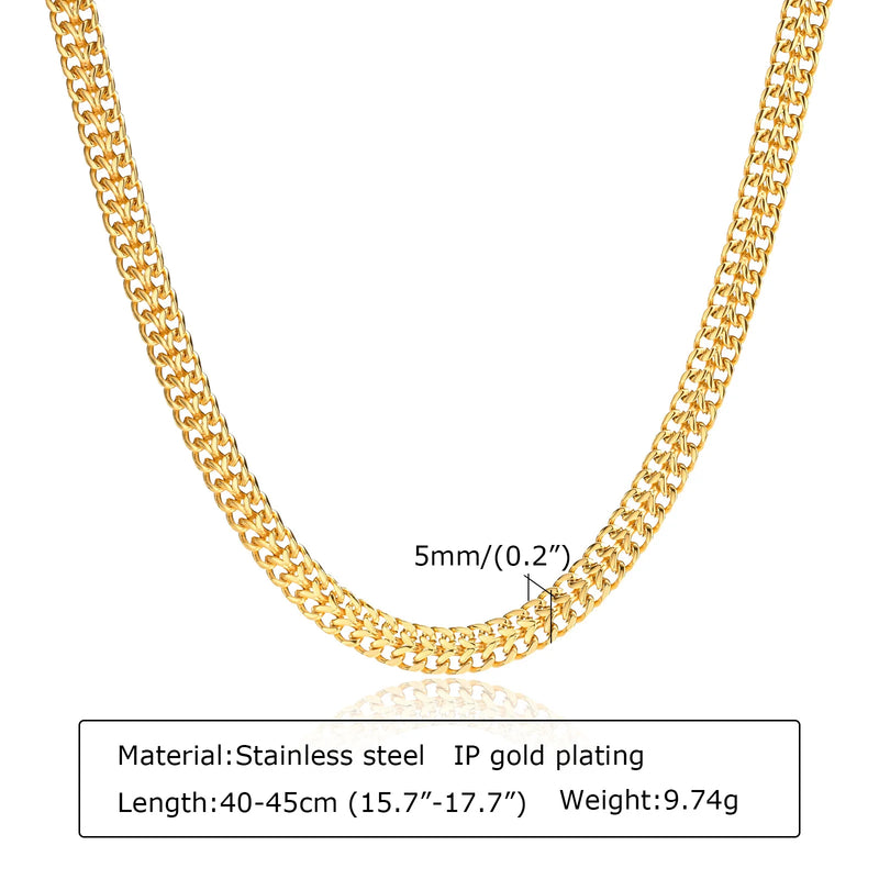 Chunky Gold Plated Stainless Steel Link Necklace