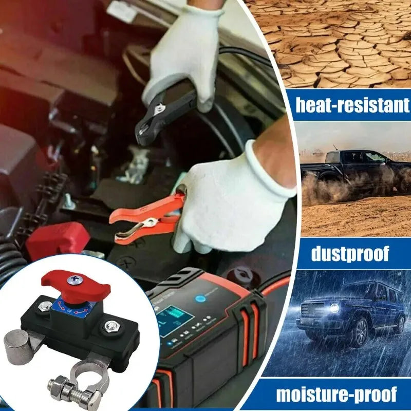 Heavy-Duty Battery Disconnect Switch with Tool-Free Knob
