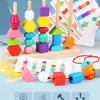 Montessori Wooden Color & Shape Matching Puzzle for Toddlers