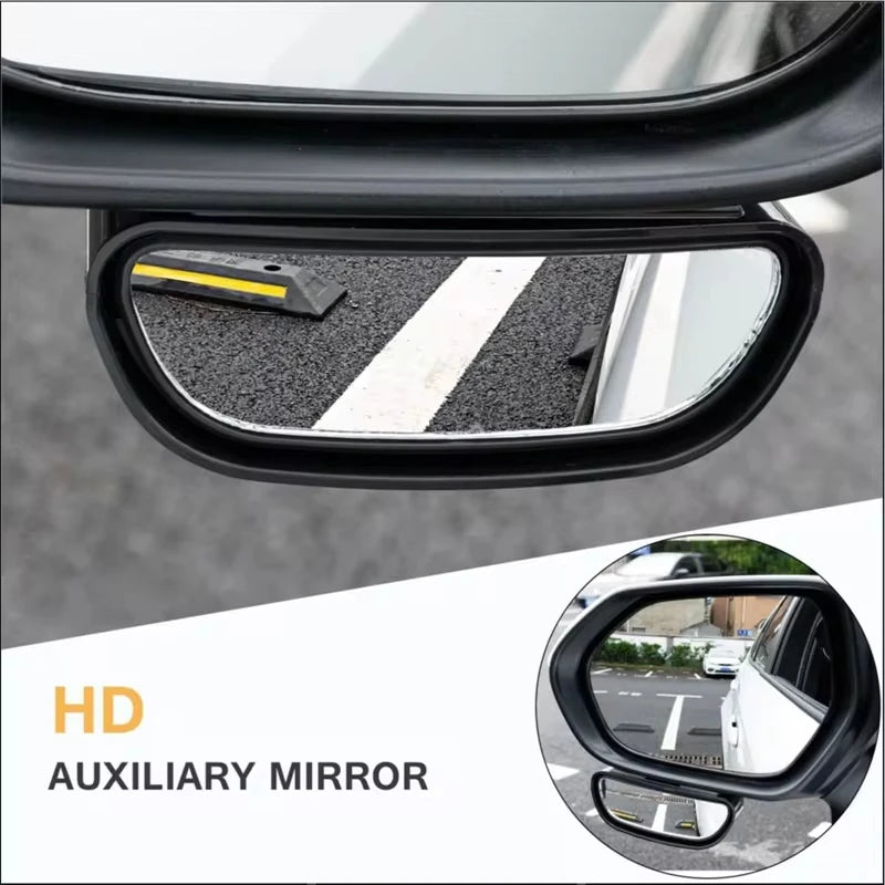 Adjustable Wide-Angle Convex Side Mirrors for Blind Spot Safety