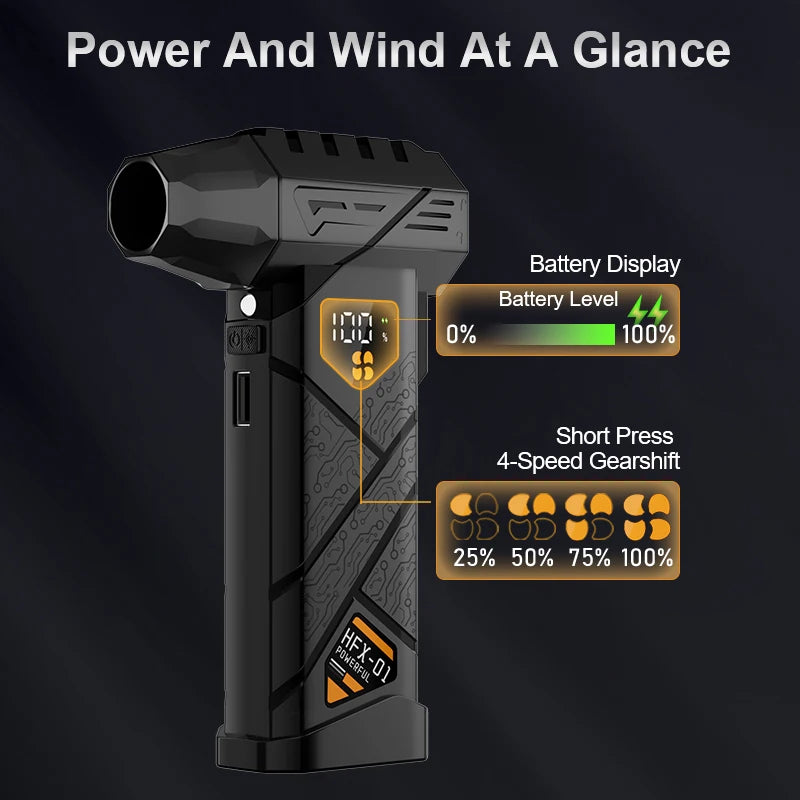 Hochleistungs-Kabelloser Turbo-Blaster mit Powerbank