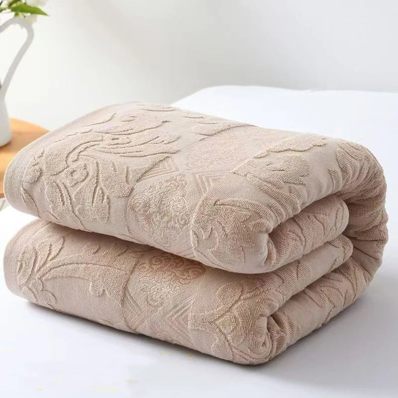 Couverture en coton jacquard