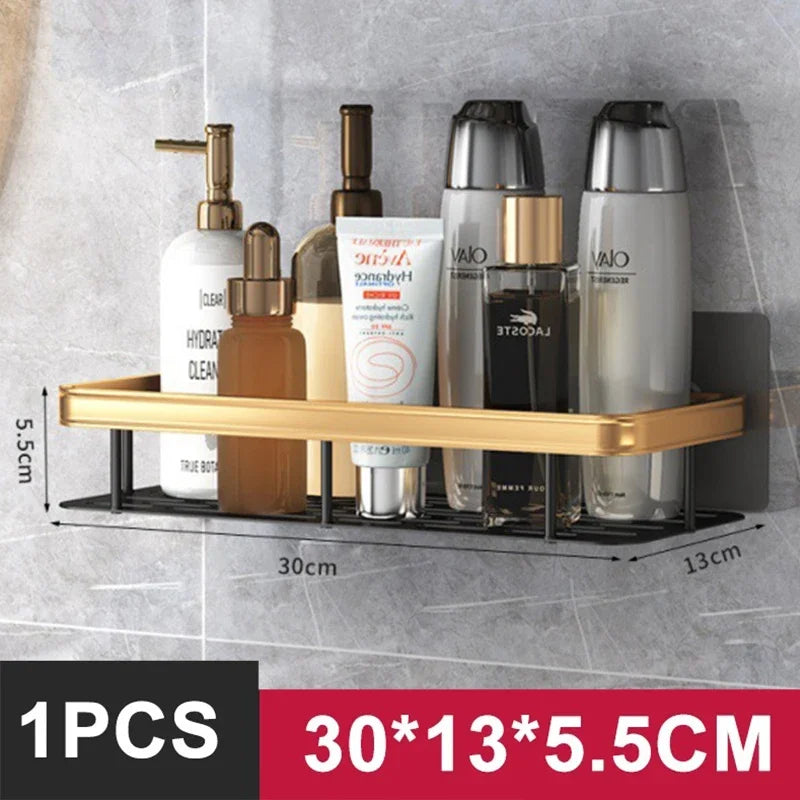 Étagère Murale en Aluminium pour Salle de Bain et Cuisine