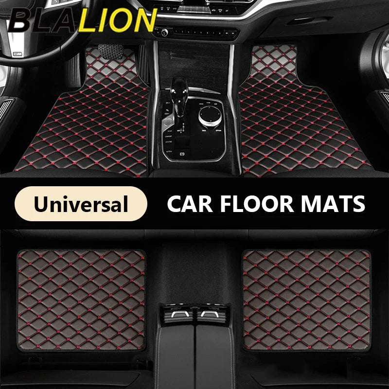 Universal All-Weather 4-Piece PU Leather Car Floor Mats