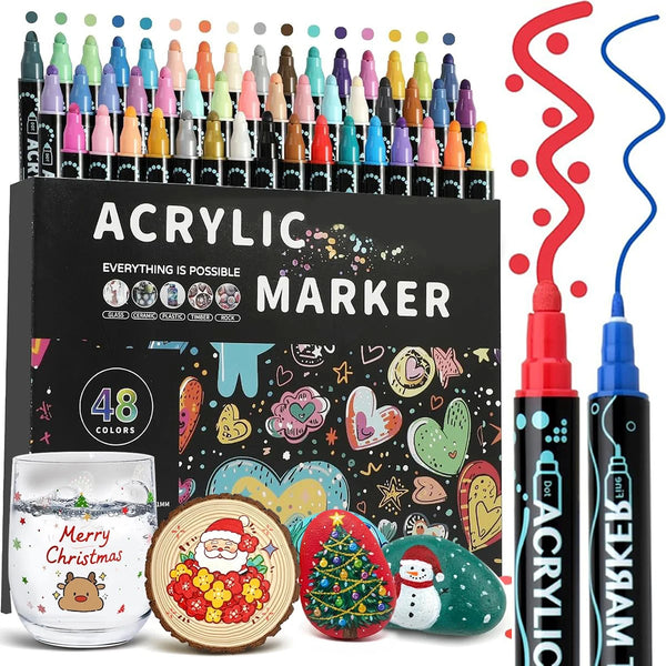 Dual-Tip Acrylic Paint Pens