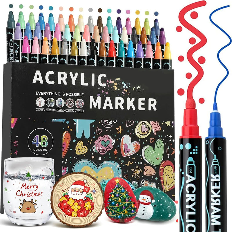 Dual-Tip Acrylic Paint Pens