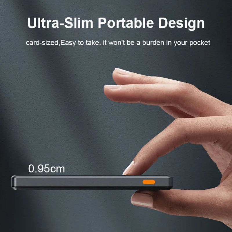 Foldable Magnetic Wireless Power Bank with Built-in Cables
