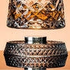 Rotating Crystal Whiskey Tumbler with Base