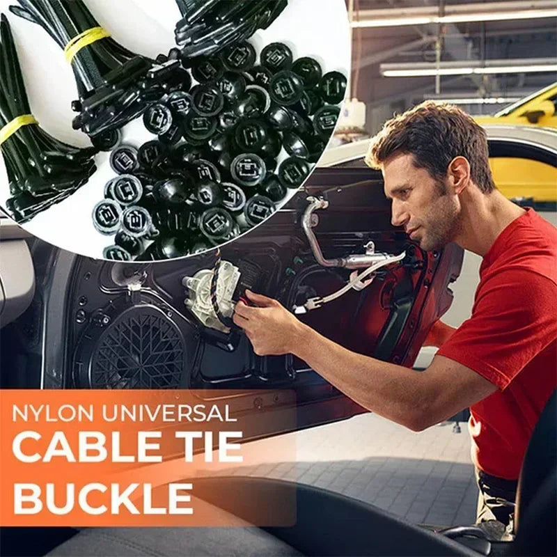 Reusable Nylon Cable Ties with Self-Locking Buckle