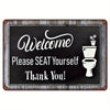 Vintage Metal Bathroom Sign - "This Is A Bathroom, Not An Internet Cafe"