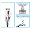 Slim Cat6A Ethernet Patch Cables – 28AWG UTP RJ45 (5-Pack)