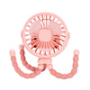 A pink flexible octopus USB fan with a tripod stand.